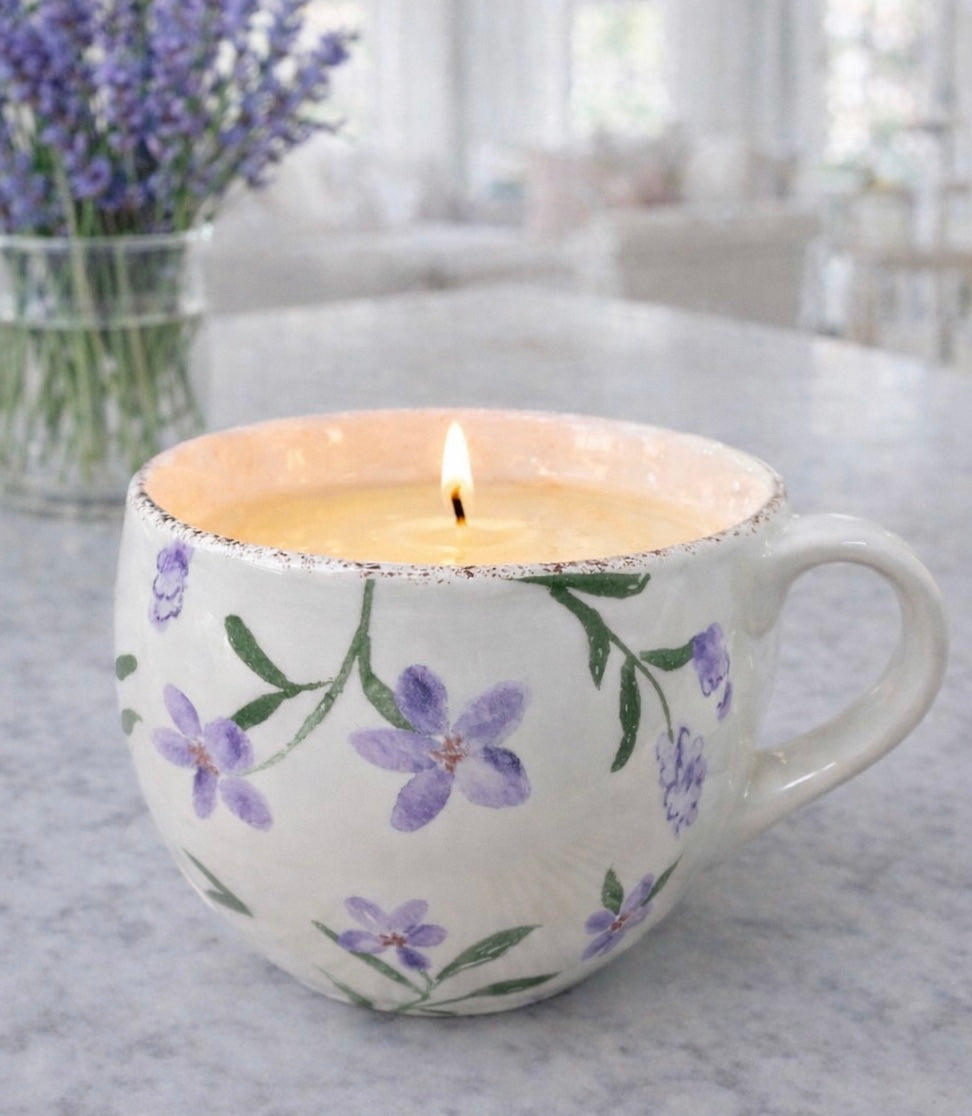 Lavender Mug Candle | lavender + amber + vanilla
