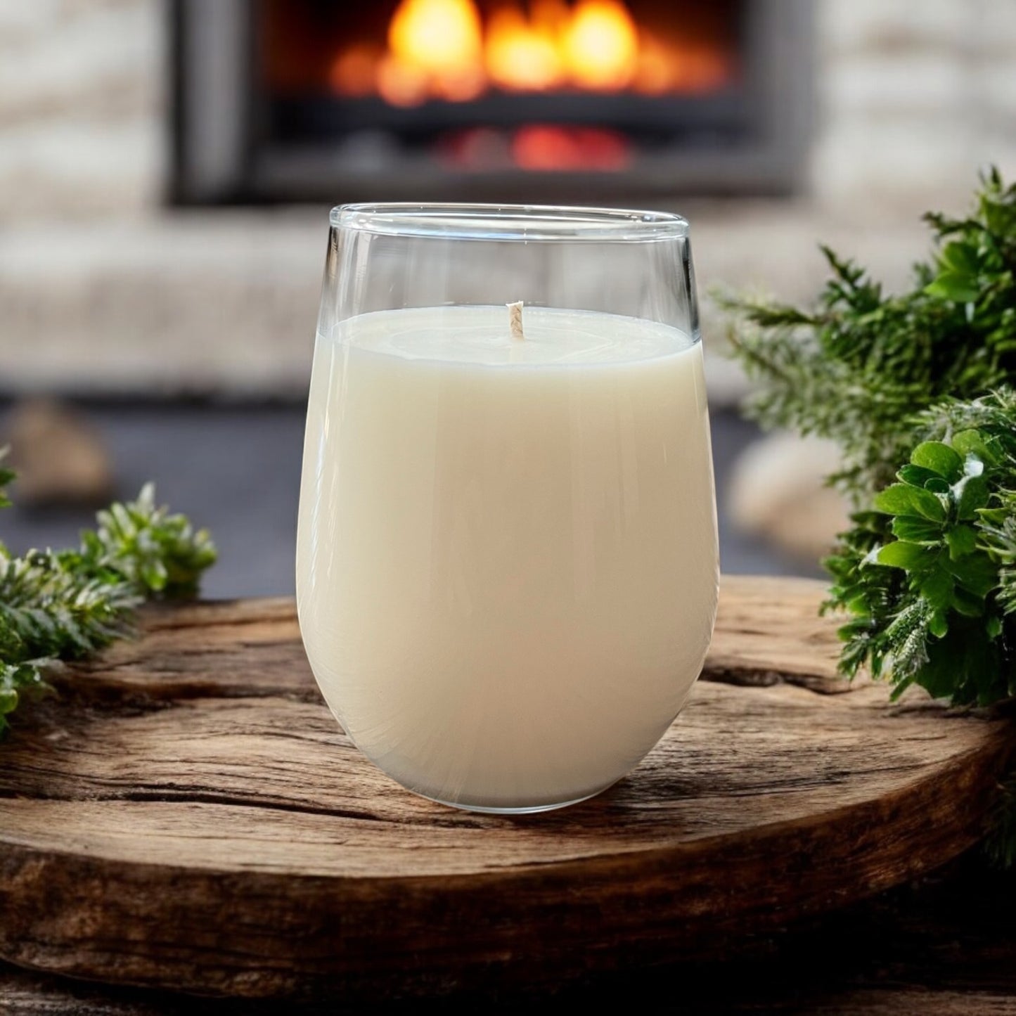 Stemless Wine Glass Candle