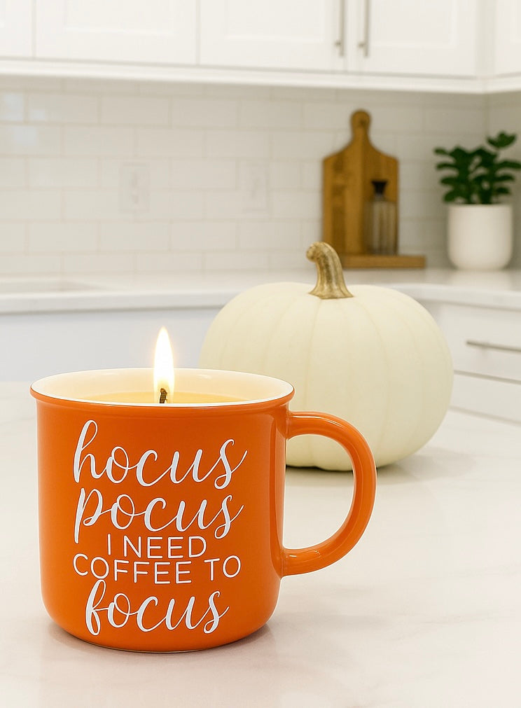 Hocus Pocus Mug Candle | pumpkin latte