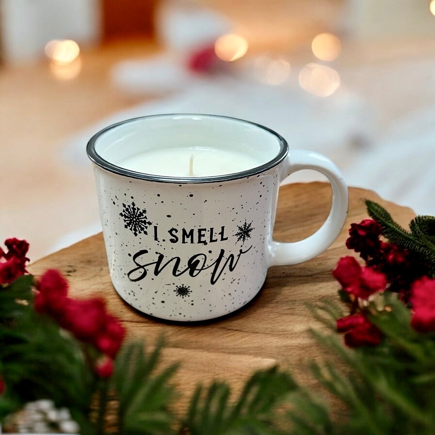 I Smell Snow Mug Candle
