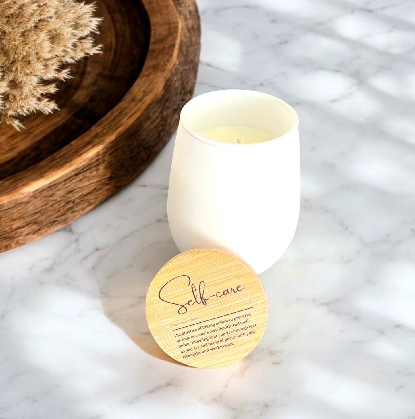 Self-care Matte White Stemless Candle