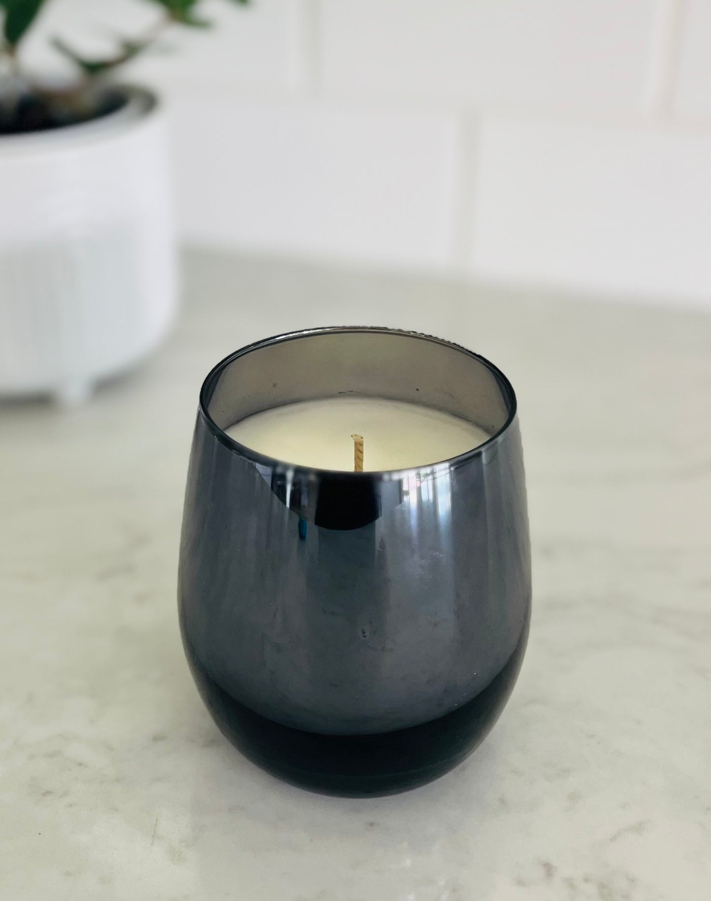 Iridescent Black Stemless Candle