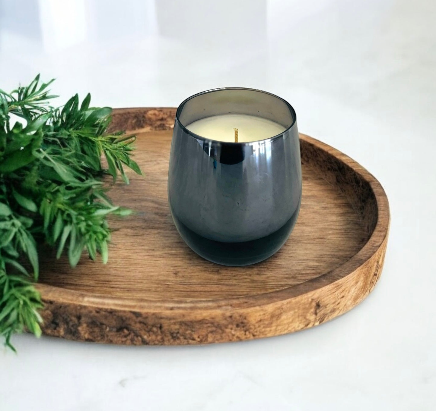 Iridescent Black Stemless Candle