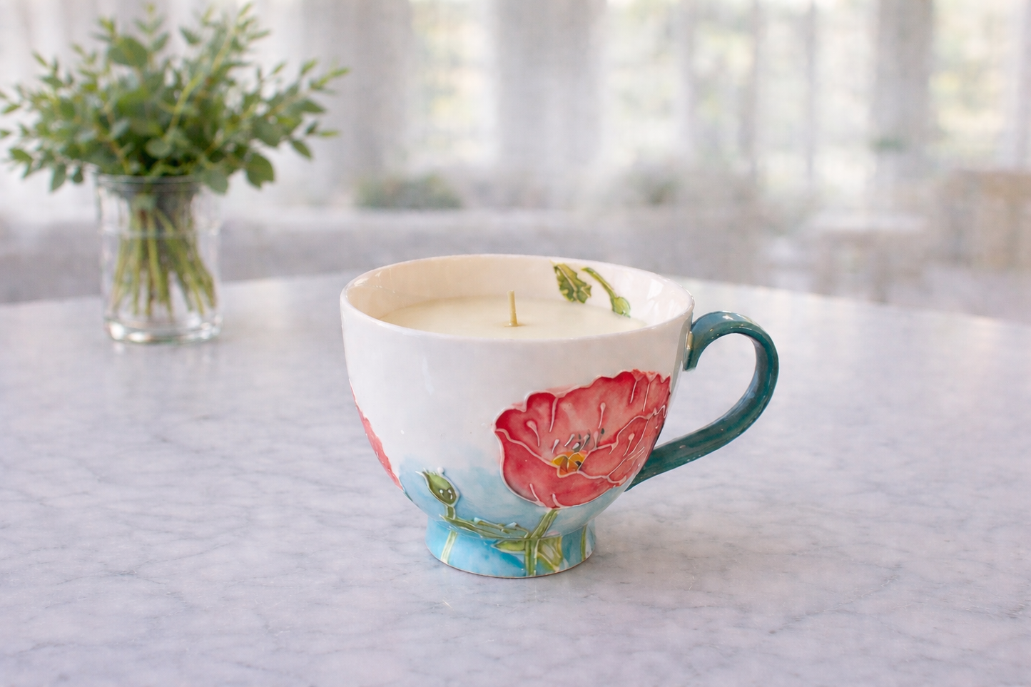 Floral Tea Cup Candle | chai tea