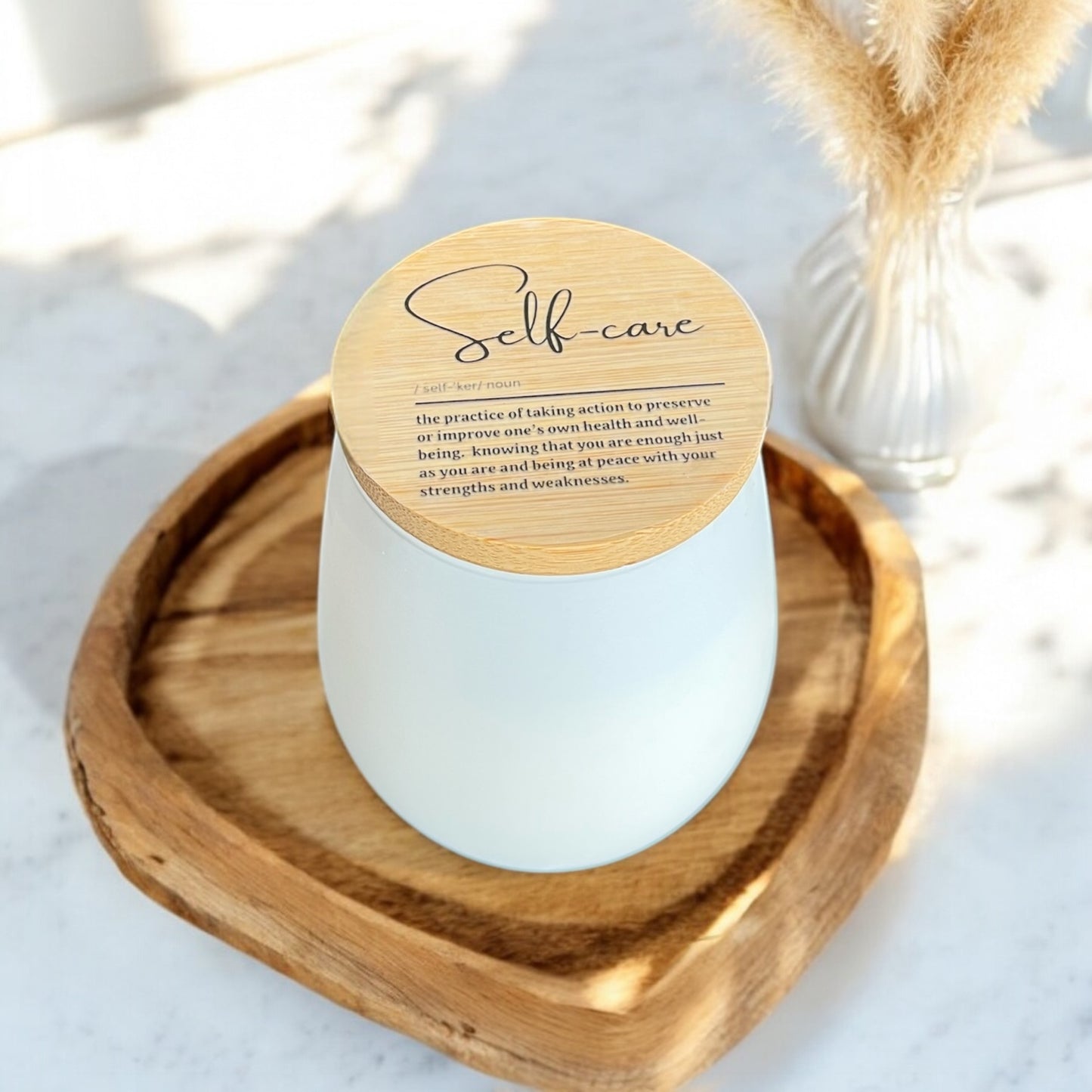 Self-care Matte White Stemless Candle