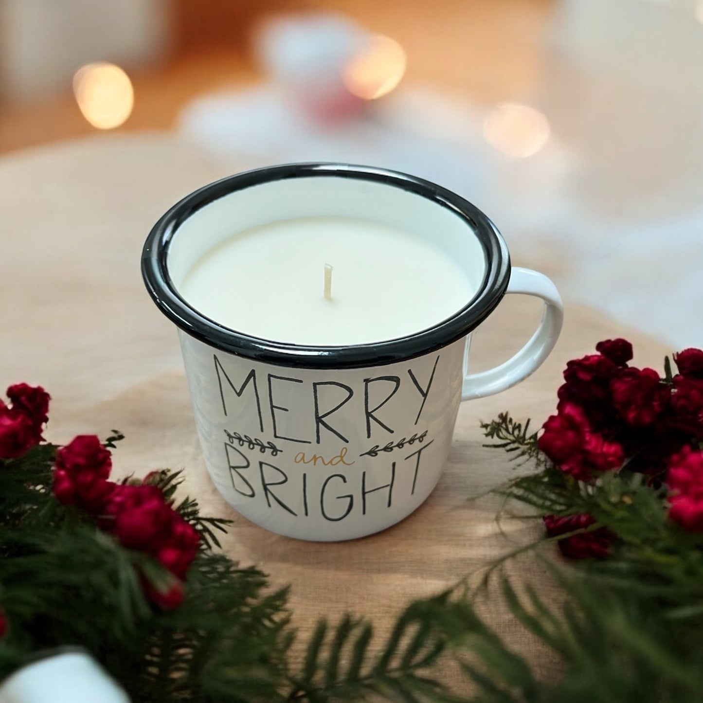 Merry & Bright Tin Mug Candle