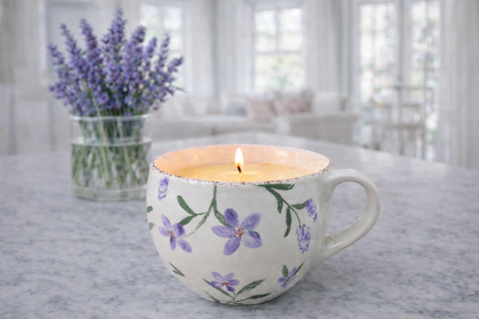 Lavender Mug Candle | lavender + amber + vanilla