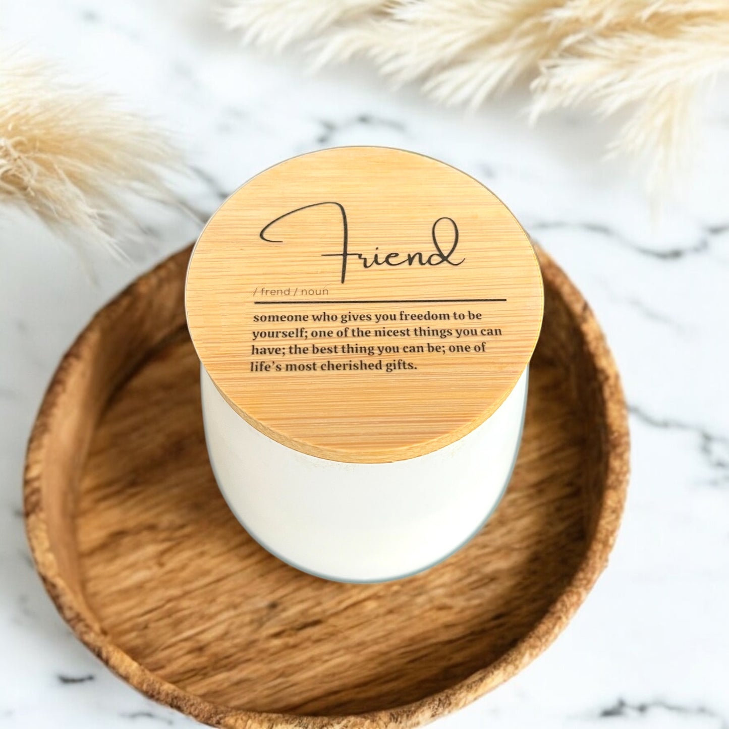 Friend Matte White Stemless Candle