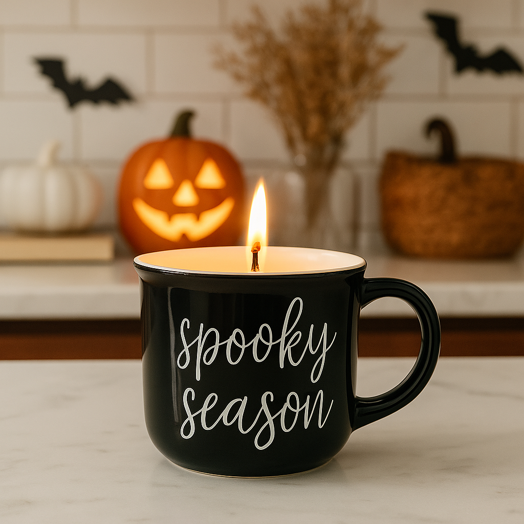 Spooky Season Mug Candle | apple cider crumble