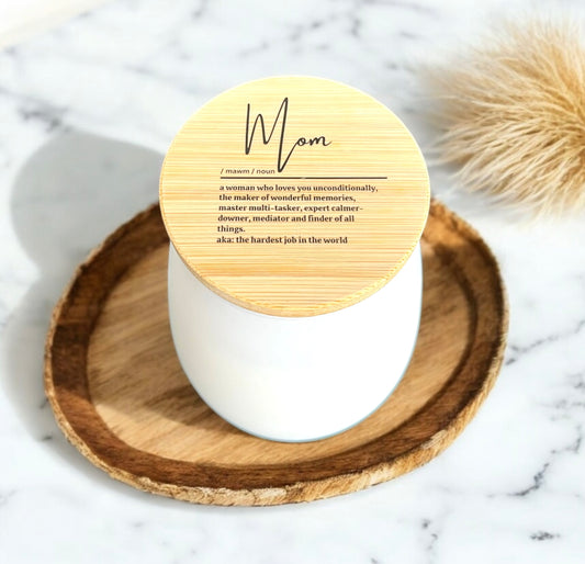 Mom Matte White Stemless Candle