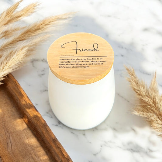 Friend Matte White Stemless Candle