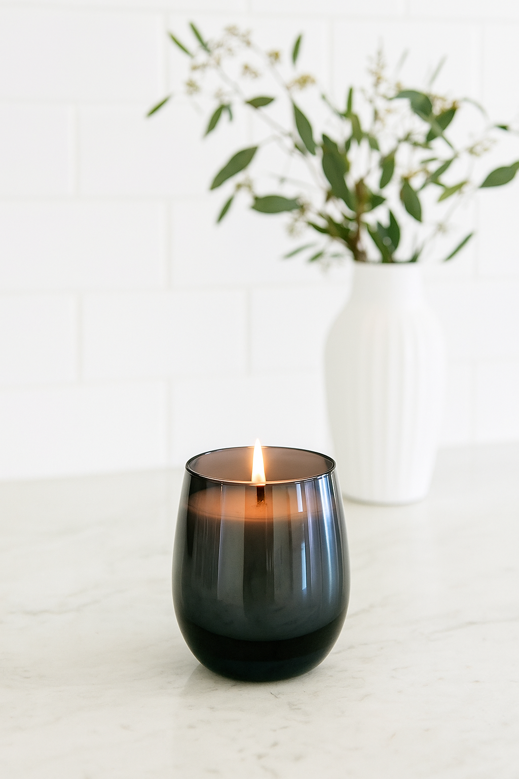 Iridescent Black Stemless Candle