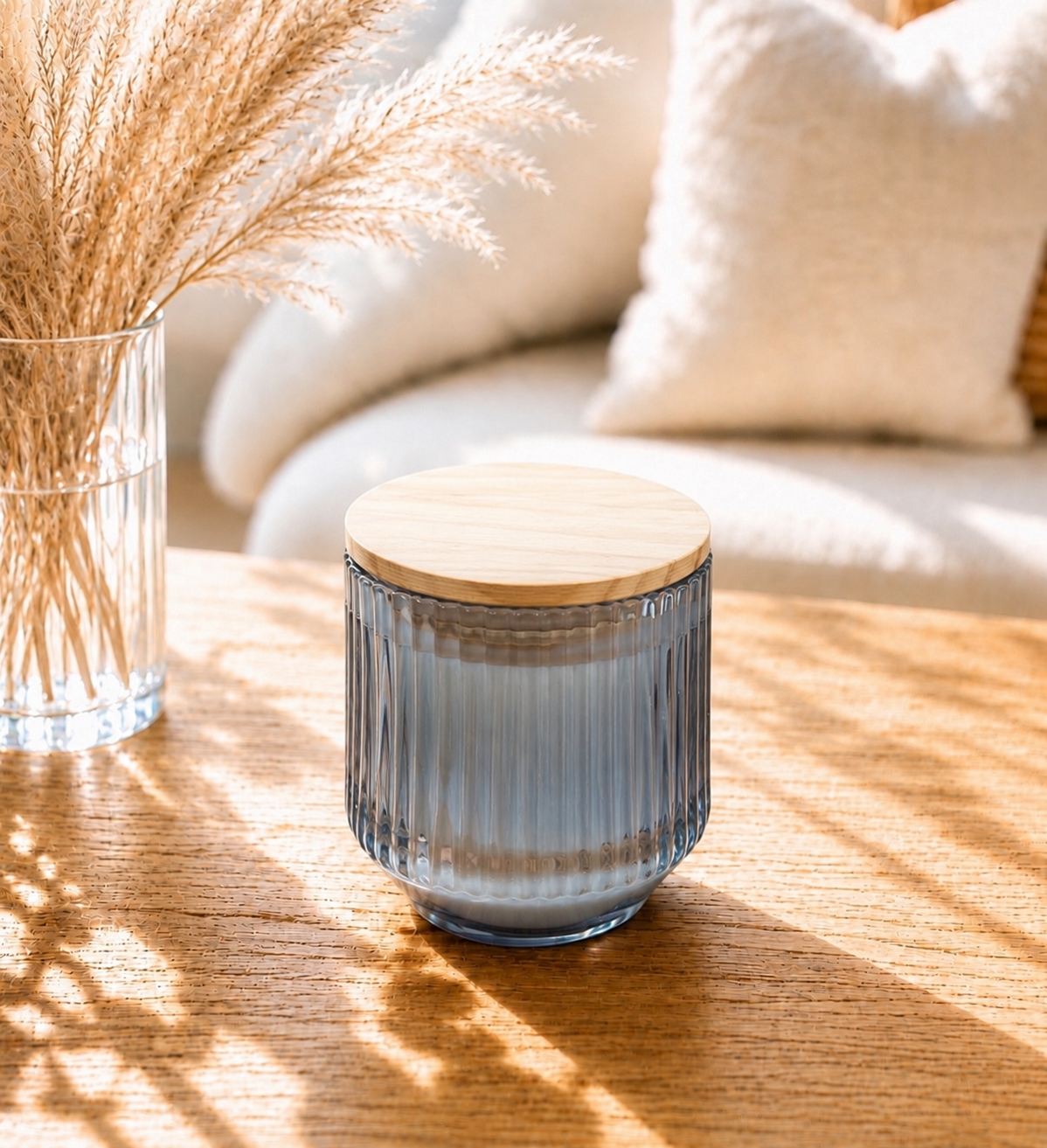Coastal Blue Tumbler w/ wood lid | Grapefruit Spritz